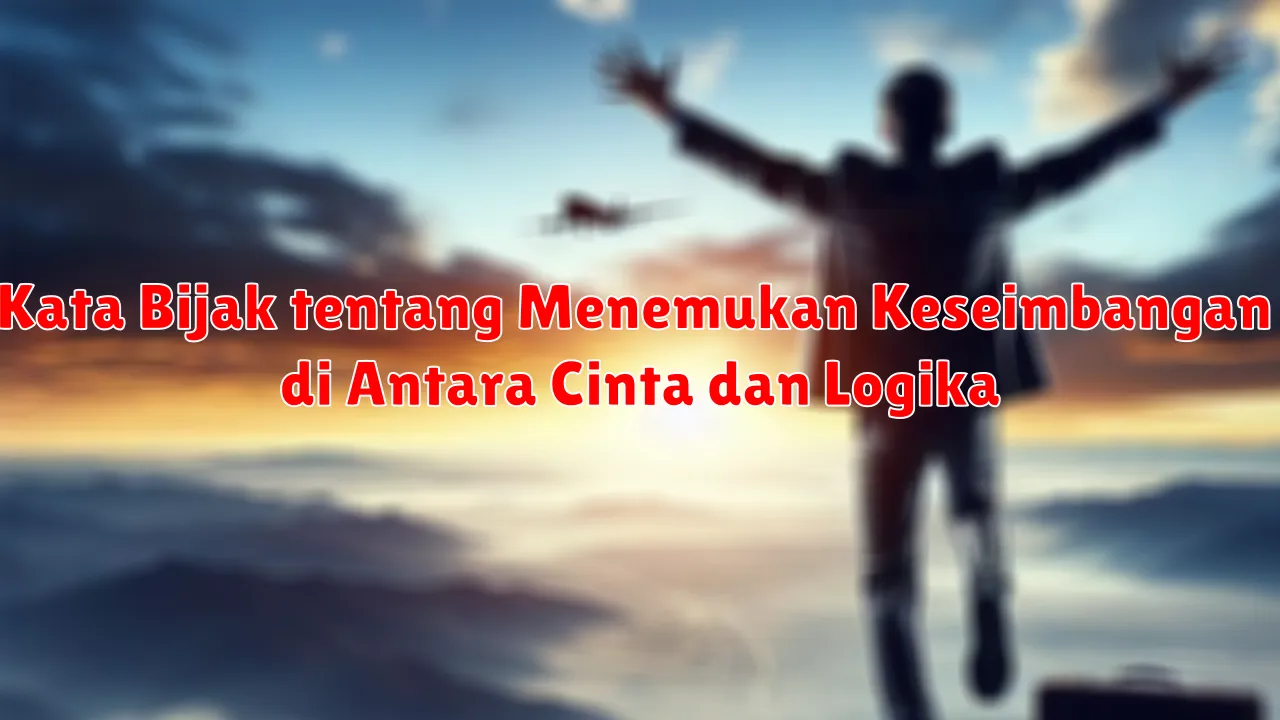Kata Bijak tentang Menemukan Keseimbangan di Antara Cinta dan Logika